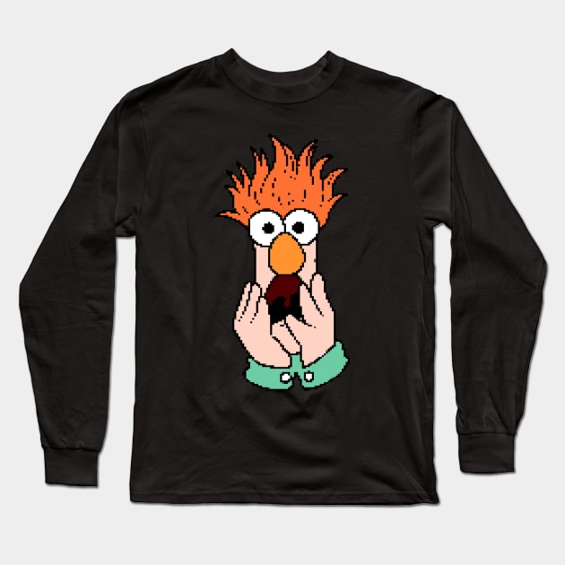 Beaker Muppets - Pixel art Long Sleeve T-Shirt by valentinahramov